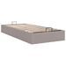 Cadre de lit ottoman sans matelas taupe 90x200 cm tissu - Photo n°7