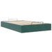 Cadre de lit ottoman sans matelas vert foncé 120x200 cm velours - Photo n°4