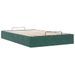 Cadre de lit ottoman sans matelas vert foncé 120x200 cm velours - Photo n°7