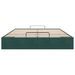 Cadre de lit ottoman sans matelas vert foncé 140x200 cm velours - Photo n°5