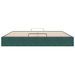 Cadre de lit ottoman sans matelas vert foncé 160x200 cm velours - Photo n°5