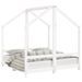 Cadre de lit pour enfant blanc 2x(70x140) cm bois de pin massif - Photo n°1