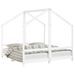 Cadre de lit pour enfant blanc 2x(80x160) cm bois de pin massif - Photo n°1