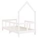 Cadre de lit pour enfant blanc 70x140 cm bois de pin massif - Photo n°6