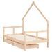 Cadre de lit pour enfant et tiroirs 80x160cm bois de pin massif - Photo n°3