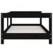 Cadre de lit pour enfant noir 70x140 cm bois de pin massif - Photo n°4
