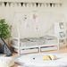 Cadre de lit pour enfant tiroirs blanc 80x160cm bois pin massif - Photo n°2