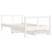 Cadre de lit pour enfant tiroirs blanc 80x160cm bois pin massif - Photo n°7