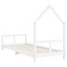 Cadre de lit pour enfants blanc 80x200 cm bois de pin massif - Photo n°6