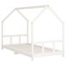 Cadre de lit pour enfants blanc 90x190 cm bois de pin massif - Photo n°3
