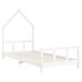 Cadre de lit pour enfants blanc 90x190 cm bois de pin massif - Photo n°3