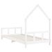 Cadre de lit pour enfants blanc 90x190 cm bois de pin massif - Photo n°6