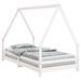 Cadre de lit pour enfants blanc 90x190 cm bois de pin massif - Photo n°1