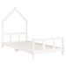 Cadre de lit pour enfants blanc 90x200 cm bois de pin massif - Photo n°3