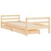Cadre de lit pour enfants gris 80x200 cm bois de pin massif - Photo n°3