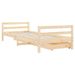 Cadre de lit pour enfants gris 80x200 cm bois de pin massif - Photo n°7