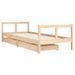 Cadre de lit pour enfants gris 80x200 cm bois de pin massif - Photo n°3