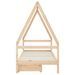 Cadre de lit pour enfants gris 80x200 cm bois de pin massif - Photo n°5