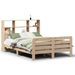 Cadre de lit sans matelas 120x190 cm bois de pin massif - Photo n°2