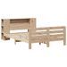 Cadre de lit sans matelas 135x190 cm bois de pin massif - Photo n°3