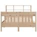 Cadre de lit sans matelas 135x190 cm bois de pin massif - Photo n°4