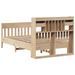 Cadre de lit sans matelas 135x190 cm bois de pin massif - Photo n°8