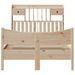 Cadre de lit sans matelas 135x190 cm bois de pin massif - Photo n°4