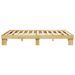 Cadre de lit sans matelas 135x190 cm bois massif de chêne - Photo n°7