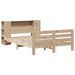 Cadre de lit sans matelas 140x190 cm bois de pin massif - Photo n°3