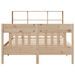 Cadre de lit sans matelas 140x190 cm bois de pin massif - Photo n°4