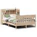 Cadre de lit sans matelas 140x190 cm bois de pin massif - Photo n°2