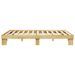 Cadre de lit sans matelas 140x190 cm bois massif de chêne - Photo n°7