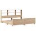 Cadre de lit sans matelas 180x200 cm bois massif de pin - Photo n°3