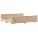 Cadre de lit sans matelas 180x200 cm bois massif de pin - Photo n°5