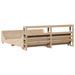 Cadre de lit sans matelas 200x200 cm bois massif de pin - Photo n°8