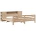 Cadre de lit sans matelas 200x200 cm bois massif de pin - Photo n°3