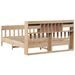 Cadre de lit sans matelas 200x200 cm bois massif de pin - Photo n°8