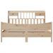 Cadre de lit sans matelas 200x200 cm bois massif de pin - Photo n°4