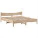 Cadre de lit sans matelas 200x200 cm bois massif de pin - Photo n°5