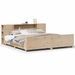 Cadre de lit sans matelas 200x200 cm bois massif de pin - Photo n°2