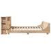 Cadre de lit sans matelas 200x200 cm bois massif de pin - Photo n°7