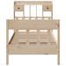 Cadre de lit sans matelas 75x190 cm bois de pin massif - Photo n°4