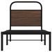 Cadre de lit sans matelas 75x190cm chêne marron bois ingénierie - Photo n°5