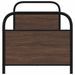 Cadre de lit sans matelas 75x190cm chêne marron bois ingénierie - Photo n°5