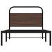 Cadre de lit sans matelas 90x190cm chêne marron bois ingénierie - Photo n°5