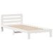 Cadre de lit sans matelas blanc 100x200 cm bois de pin massif - Photo n°8