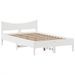 Cadre de lit sans matelas blanc 120x200 cm bois de pin massif - Photo n°5