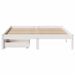 Cadre de lit sans matelas blanc 135x190 cm bois de pin massif - Photo n°4