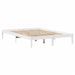 Cadre de lit sans matelas blanc 135x190 cm bois de pin massif - Photo n°7