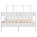 Cadre de lit sans matelas blanc 135x190 cm bois de pin massif - Photo n°4